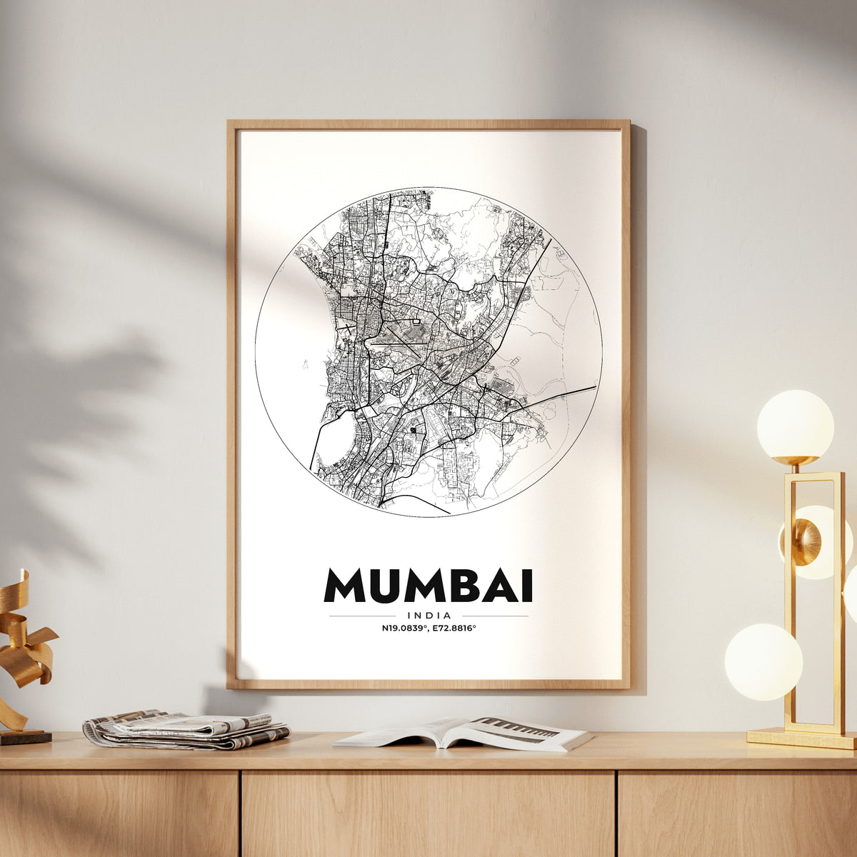 Mumbai Spot Map Poster