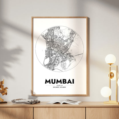 Mumbai Spot Map Poster