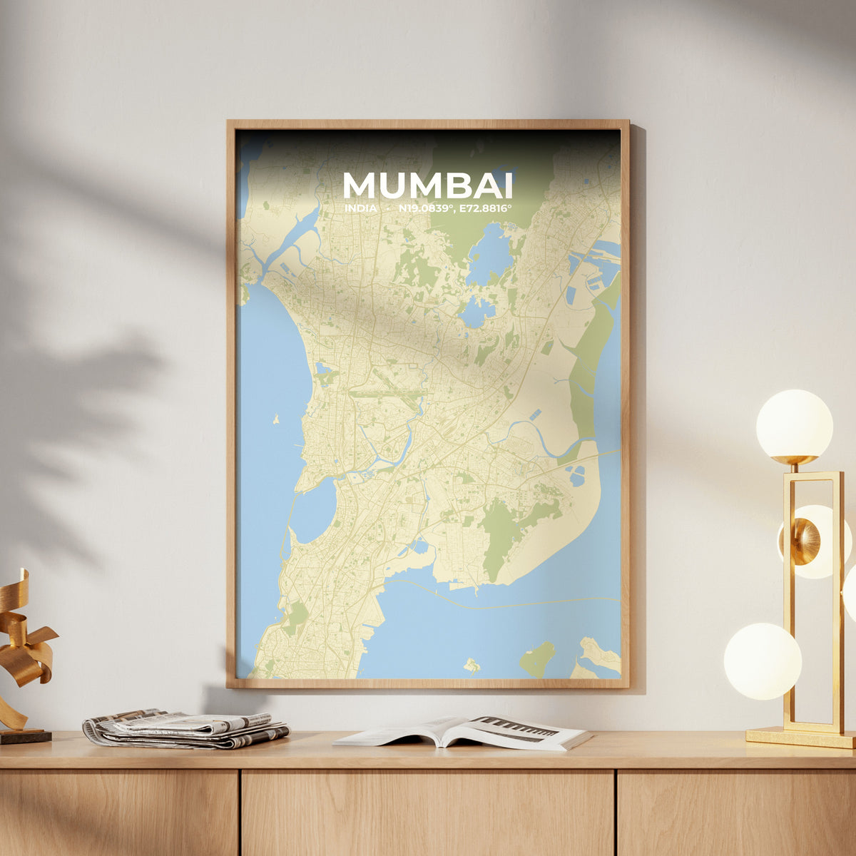 Mumbai Drift Map Poster