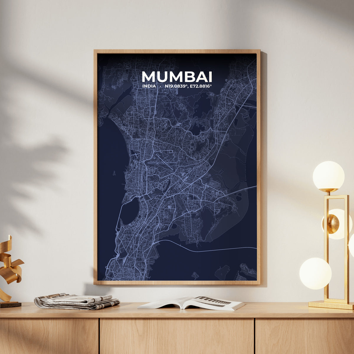 Mumbai Tide Map Poster