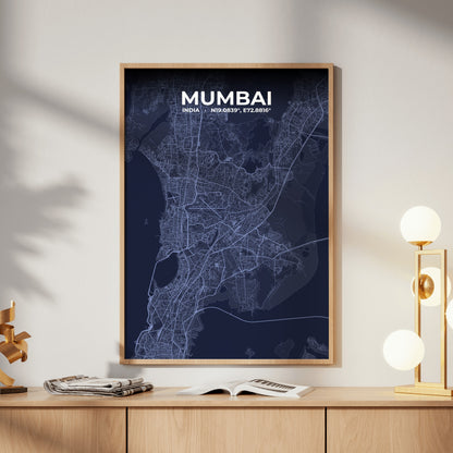 Mumbai Tide Map Poster