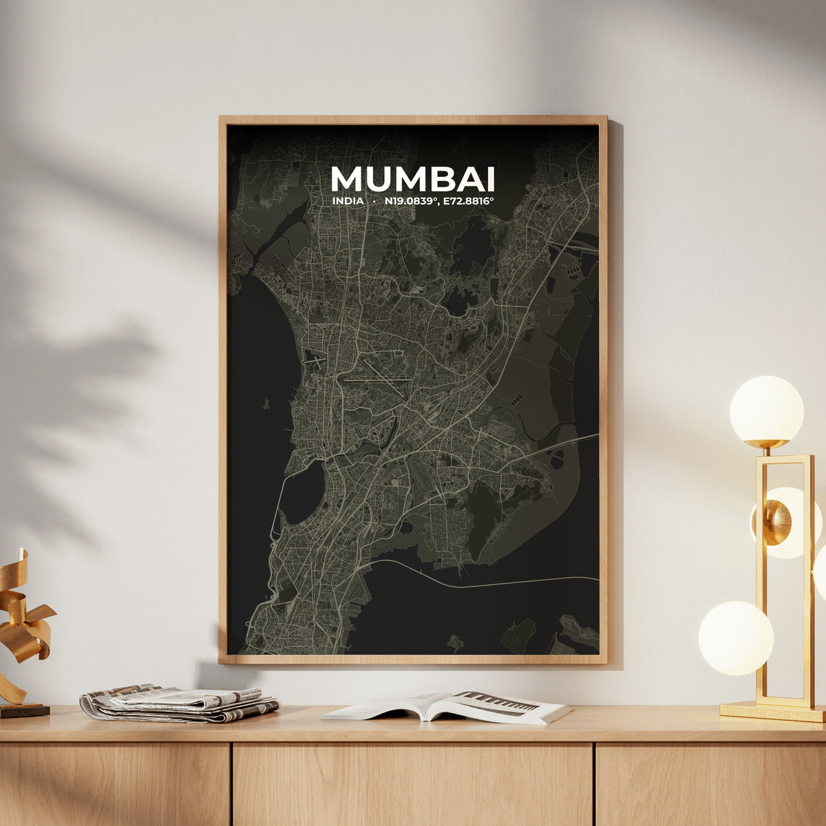 Mumbai Sable Map Poster