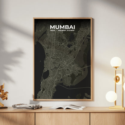 Mumbai Sable Map Poster