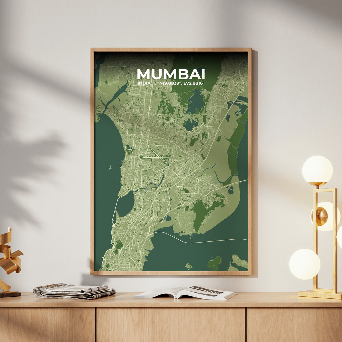 Mumbai Clay Map Poster