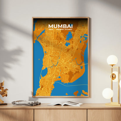 Mumbai Scorch Map Poster