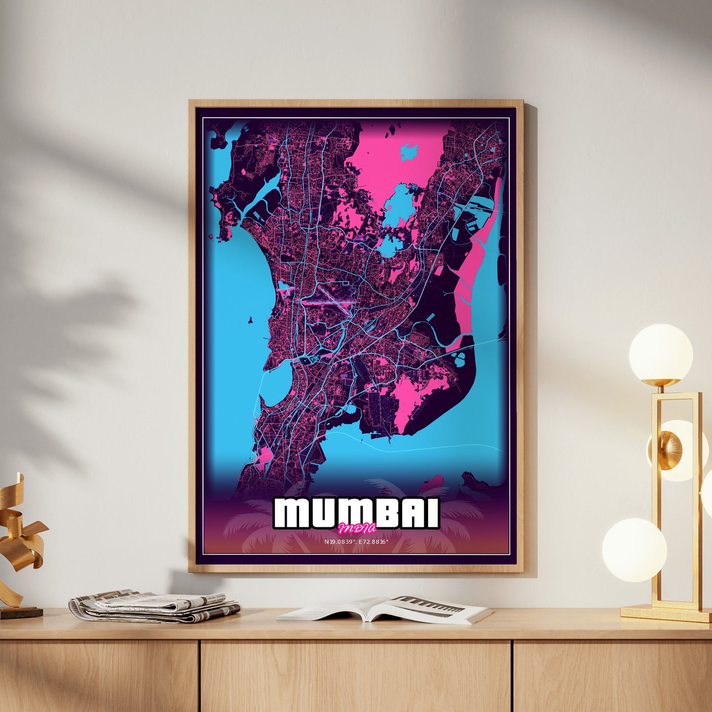 Mumbai GTA Map Poster