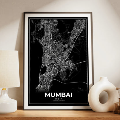 Mumbai Modern Map Poster