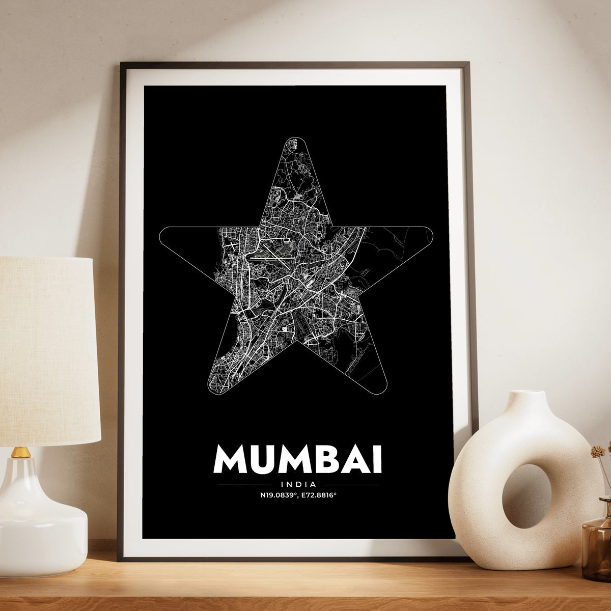 Mumbai Star Map Poster