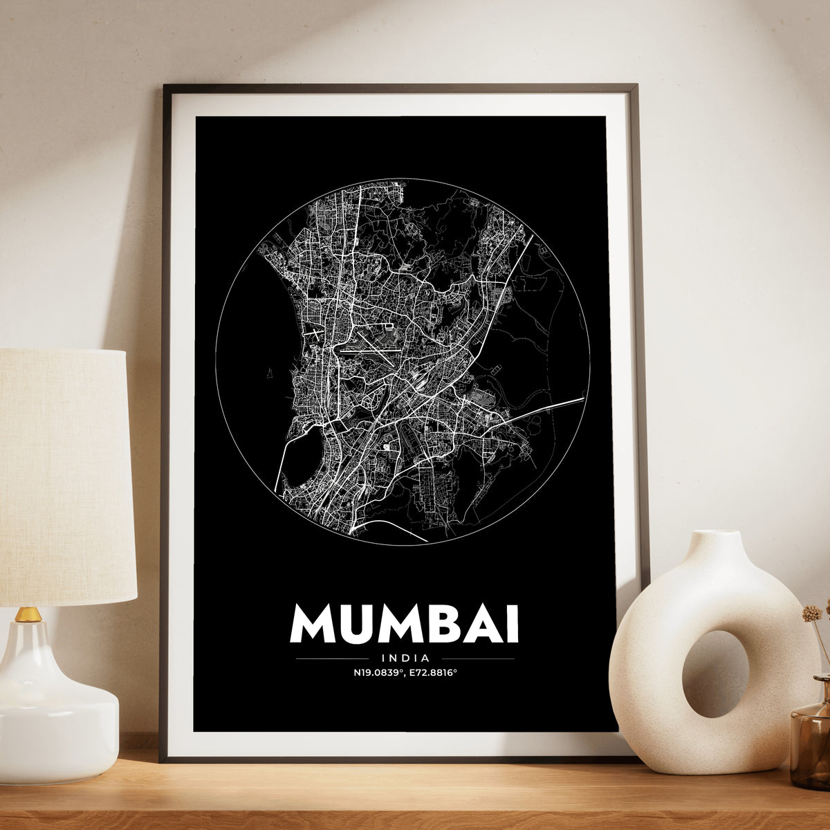 Mumbai Spot Map Poster