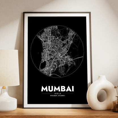 Mumbai Spot Map Poster