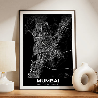 Mumbai Elegant Map Poster