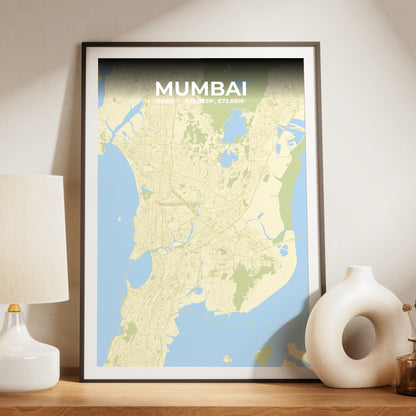 Mumbai Drift Map Poster