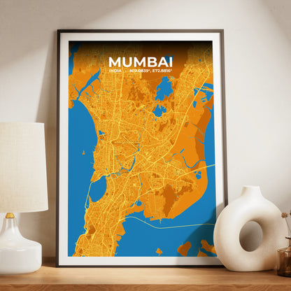 Mumbai Scorch Map Poster