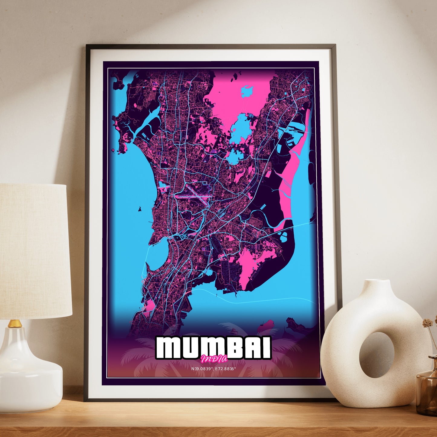 Mumbai GTA Map Poster