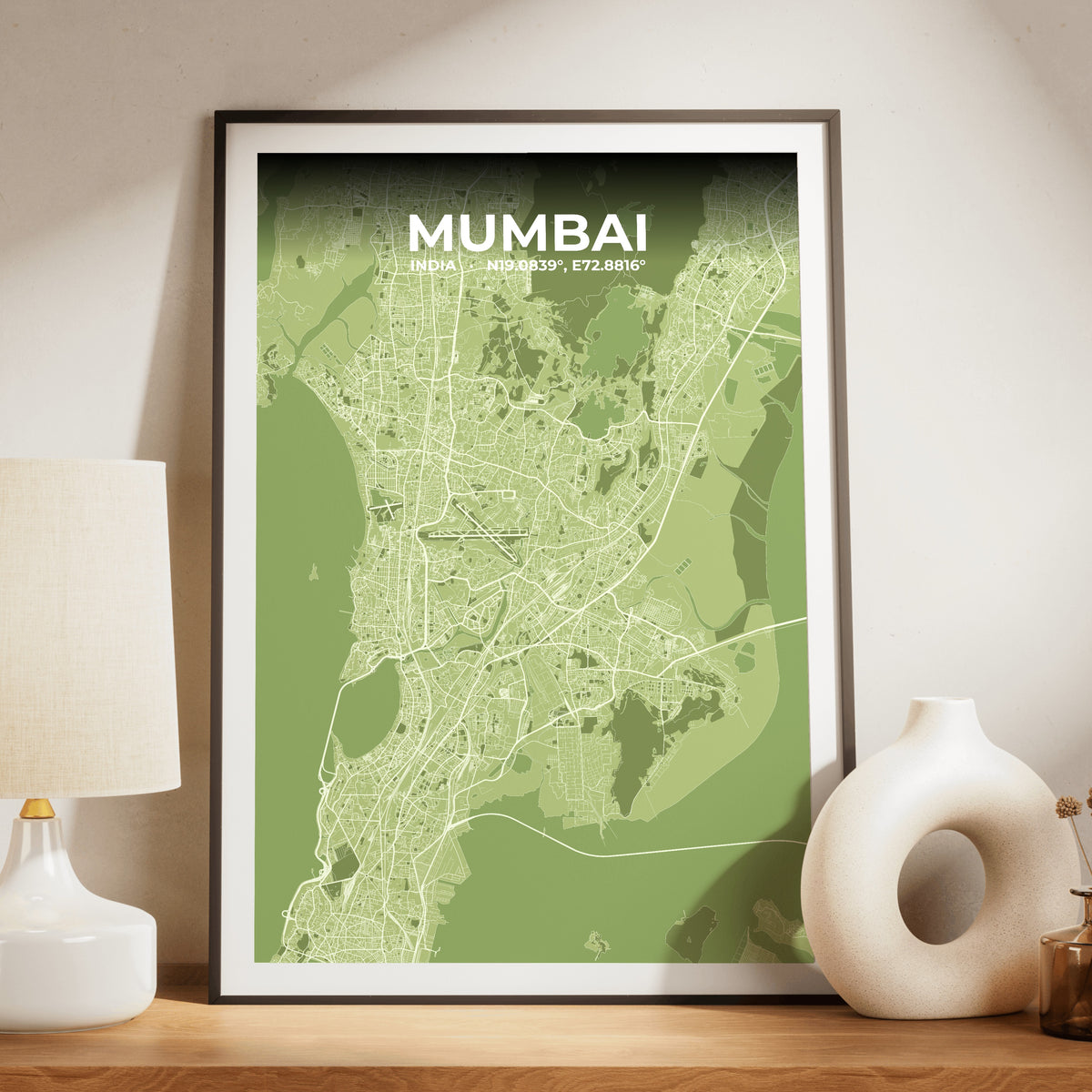 Mumbai Grove Map Poster