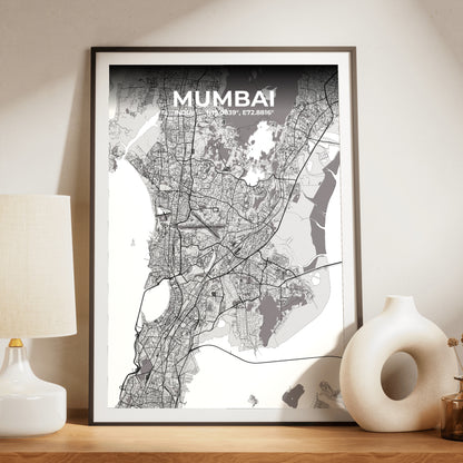 Mumbai Ash Map Poster