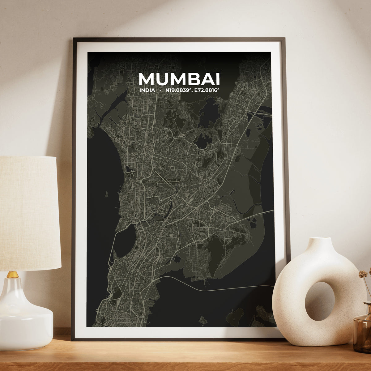 Mumbai Sable Map Poster