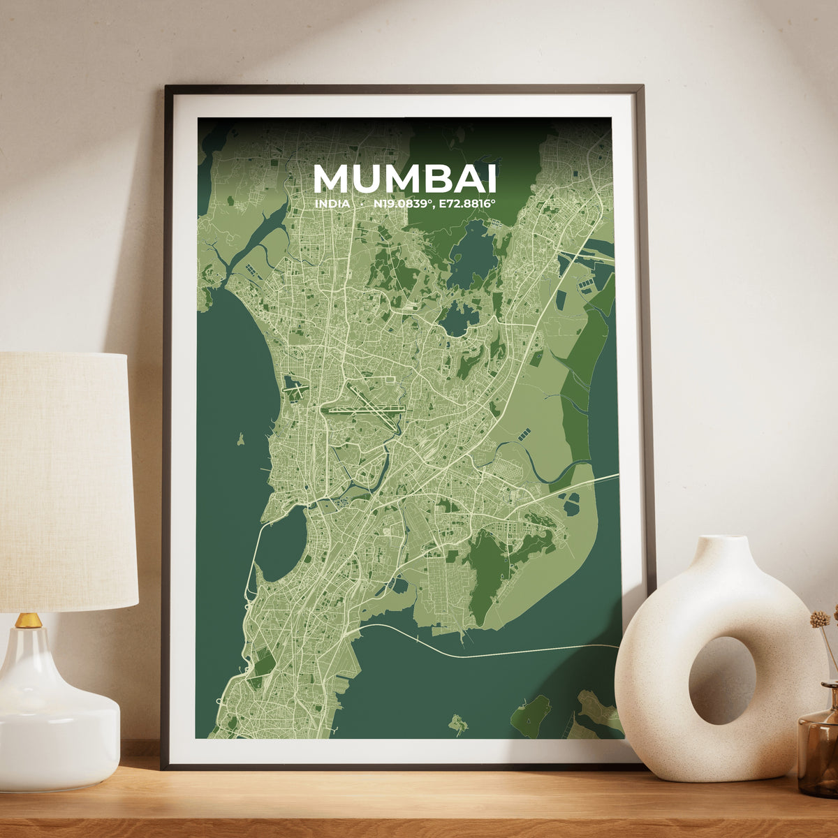 Mumbai Clay Map Poster