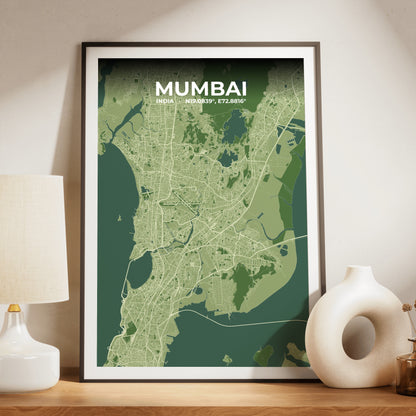 Mumbai Clay Map Poster