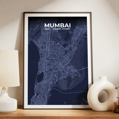 Mumbai Tide Map Poster