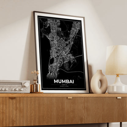 Mumbai Modern Map Poster