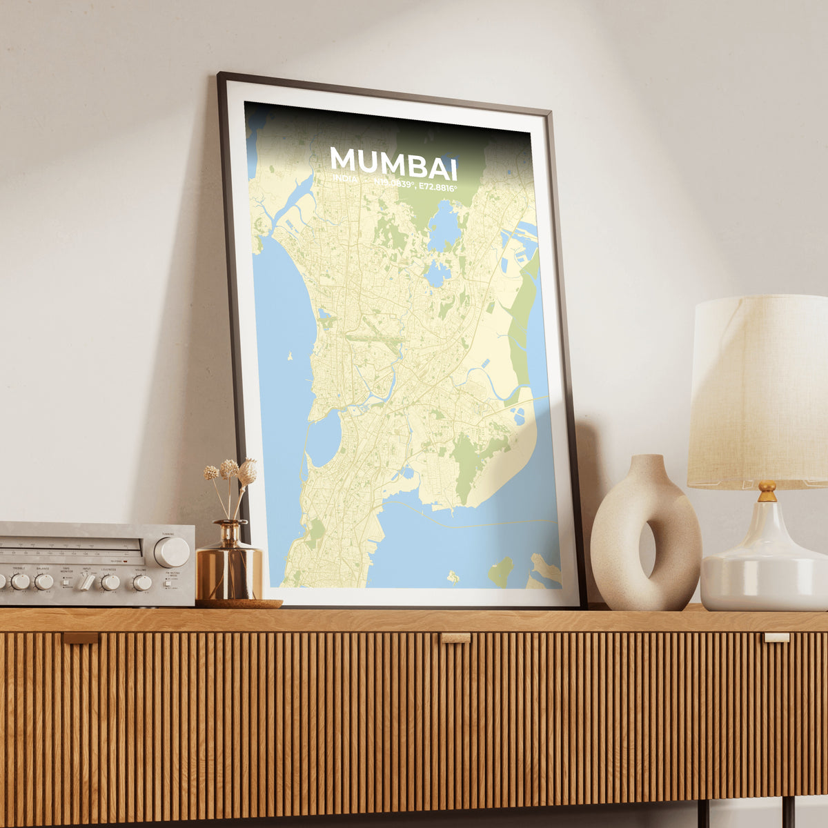 Mumbai Drift Map Poster