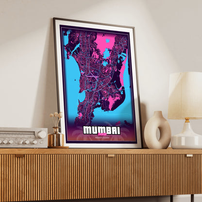 Mumbai GTA Map Poster
