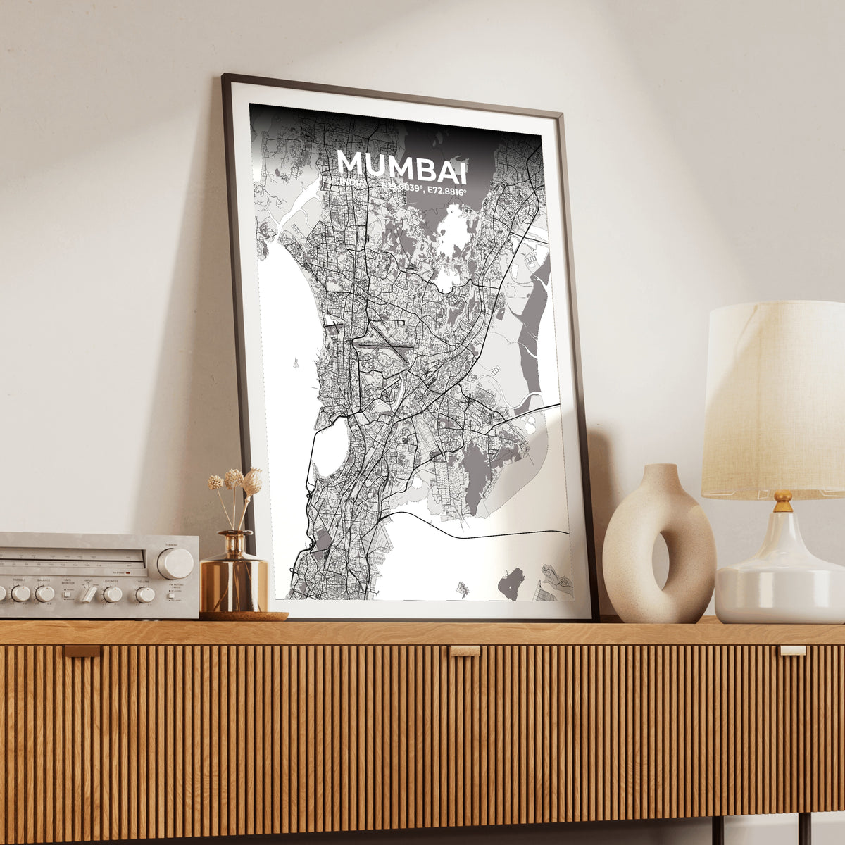 Mumbai Ash Map Poster