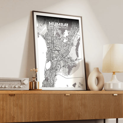 Mumbai Ash Map Poster