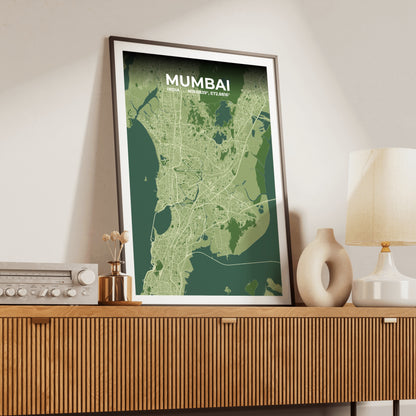 Mumbai Clay Map Poster