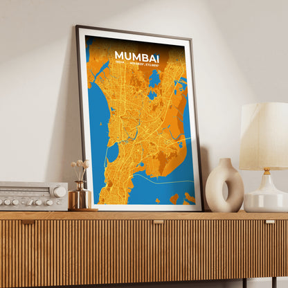Mumbai Scorch Map Poster