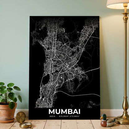 Mumbai Elegant Map Poster