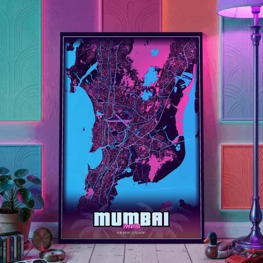 Mumbai GTA Map Poster