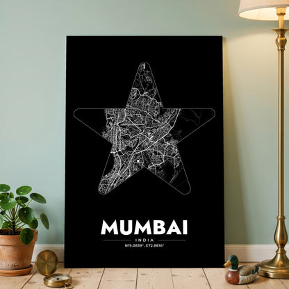 Mumbai Star Map Poster