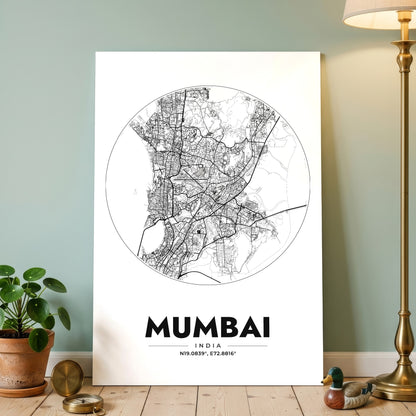 Mumbai Spot Map Poster