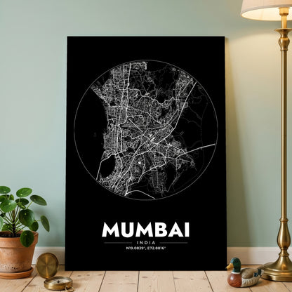 Mumbai Spot Map Poster