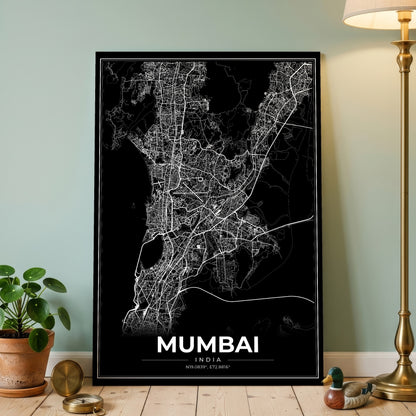 Mumbai Modern Map Poster