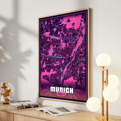 Munich GTA Map Poster