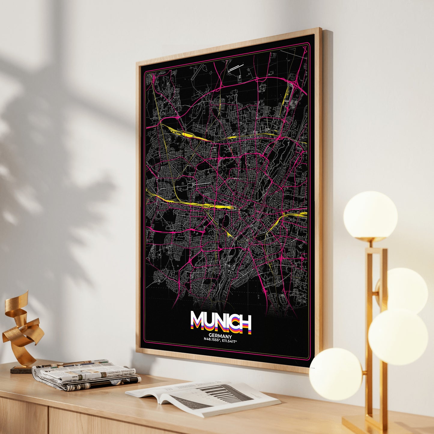 Munich Retro Map Poster