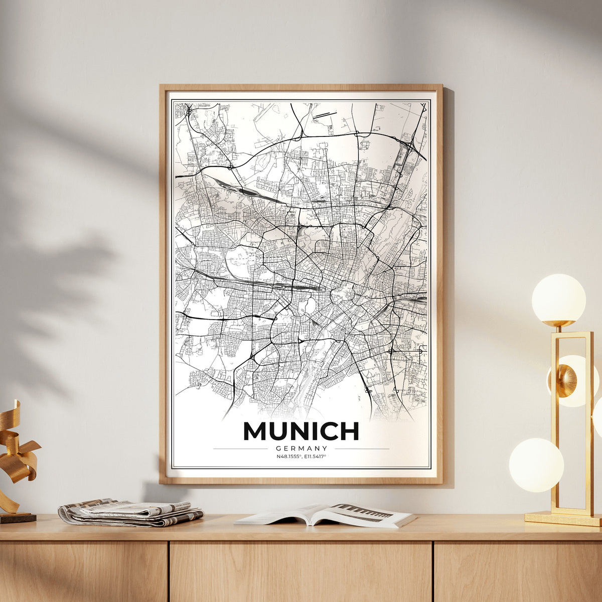 Munich Modern Map Poster