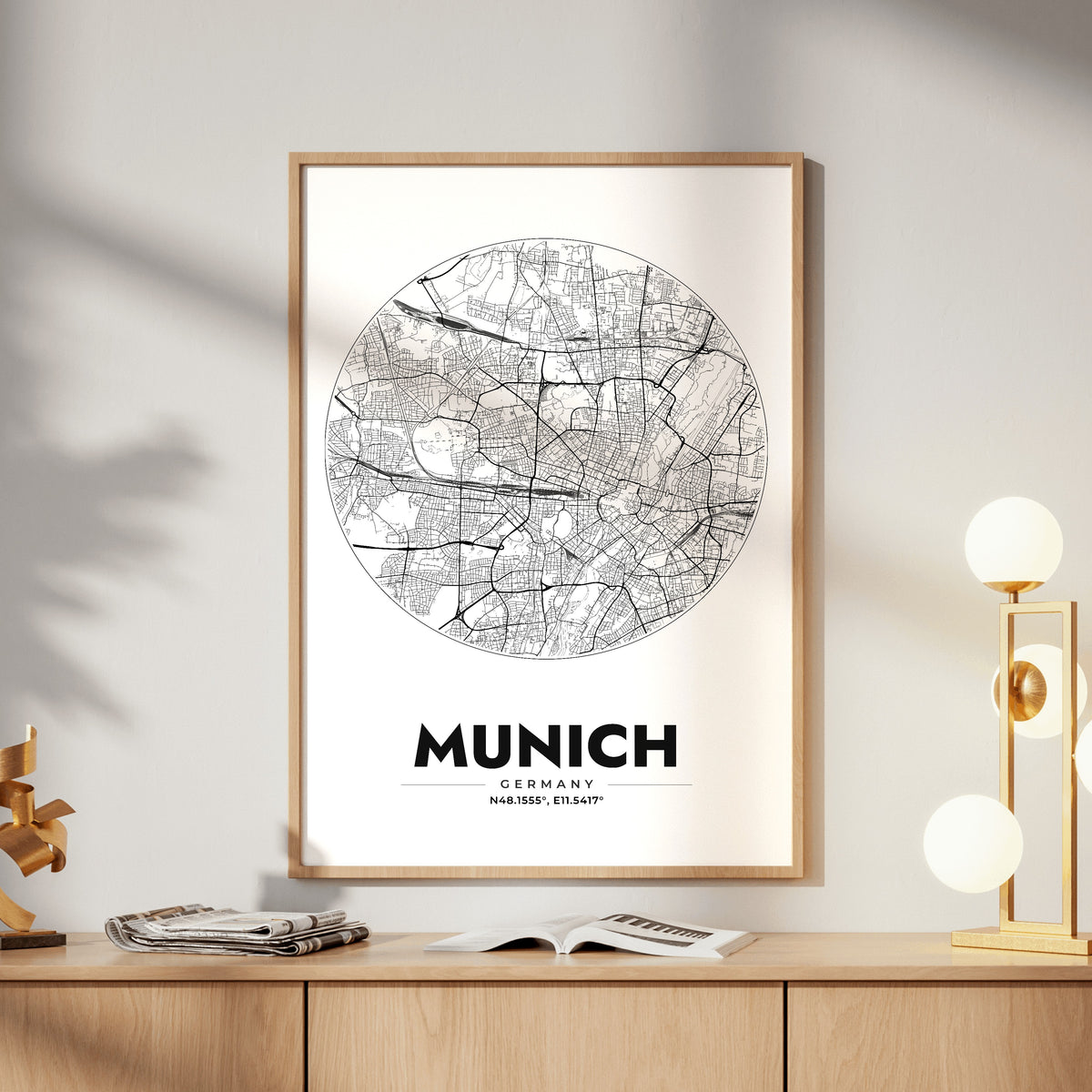 Munich Spot Map Poster