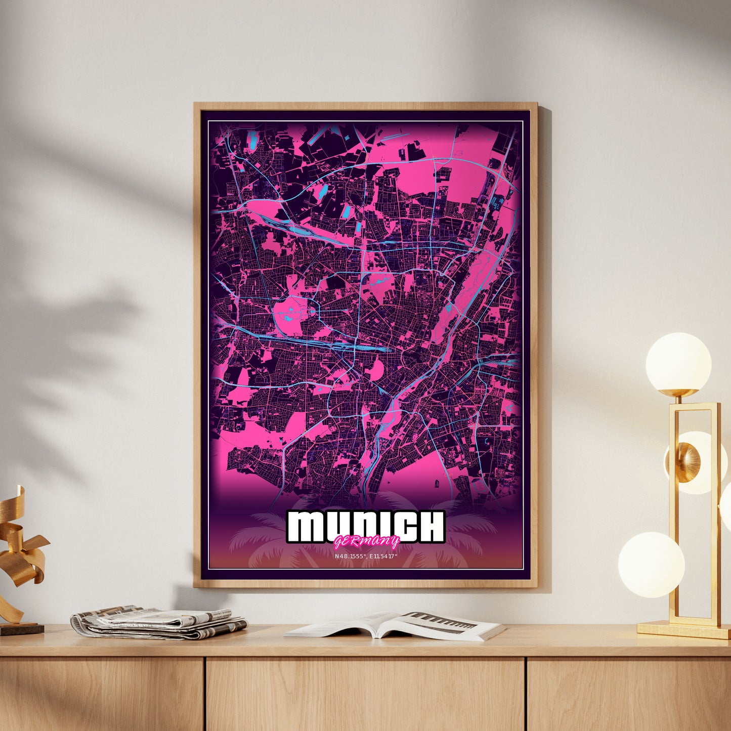Munich GTA Map Poster