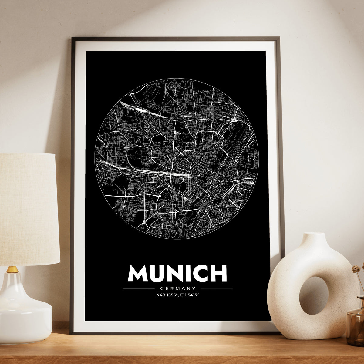Munich Spot Map Poster