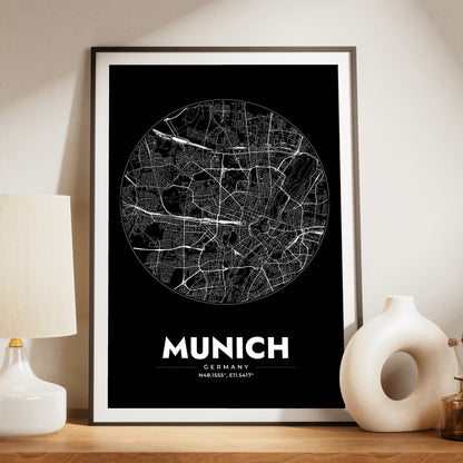 Munich Spot Map Poster