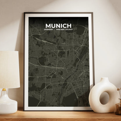 Munich Sable Map Poster