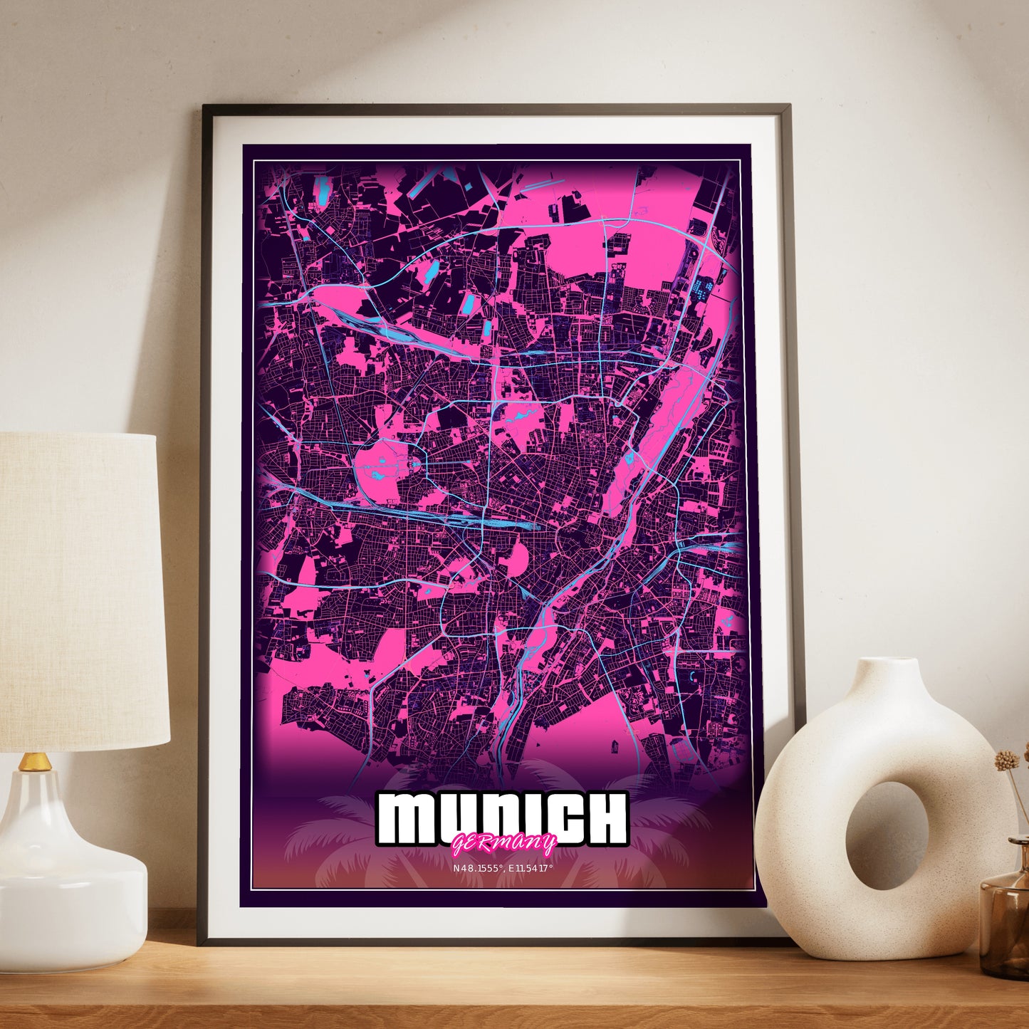 Munich GTA Map Poster