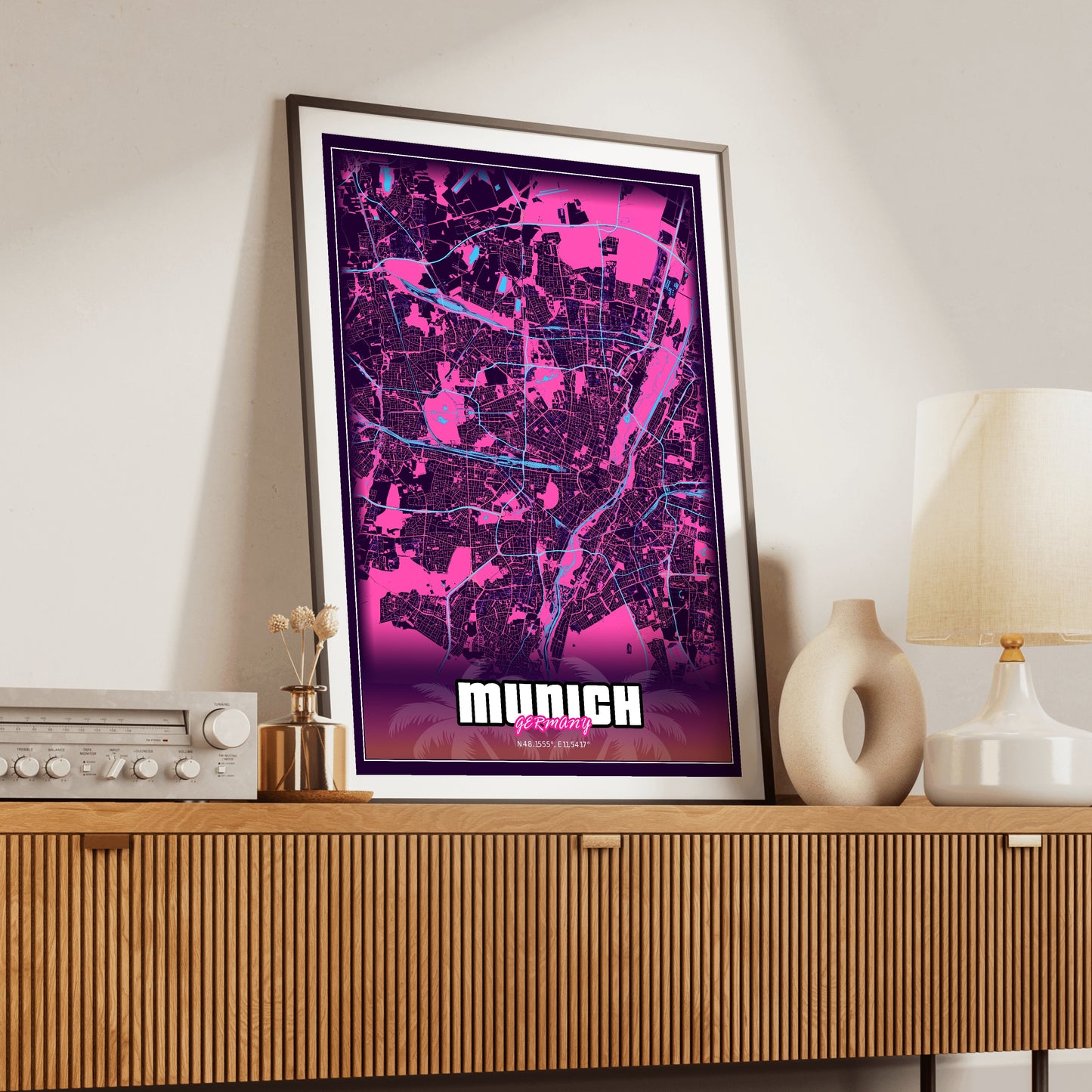 Munich GTA Map Poster