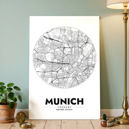 Munich Spot Map Poster