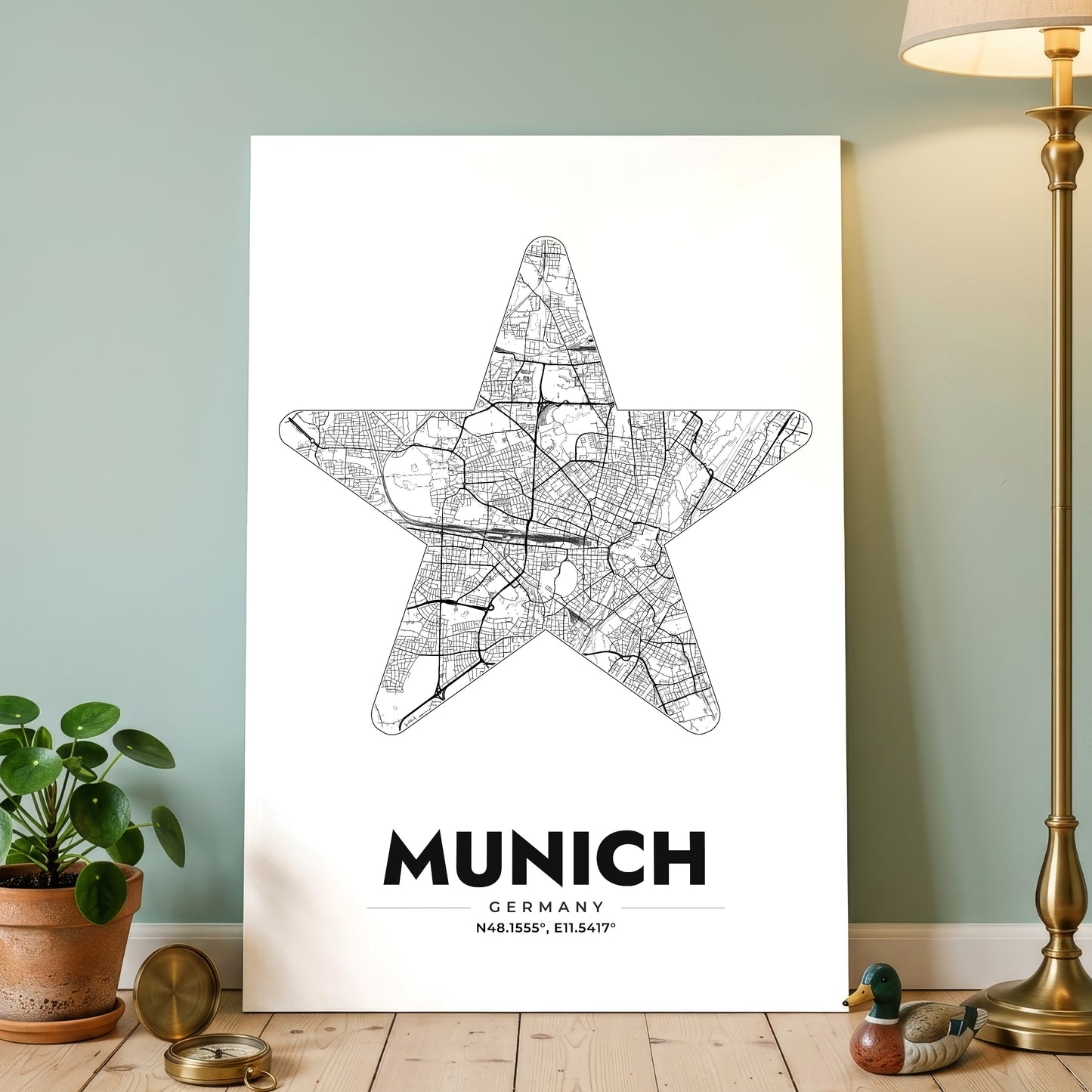 Munich Star Map Poster