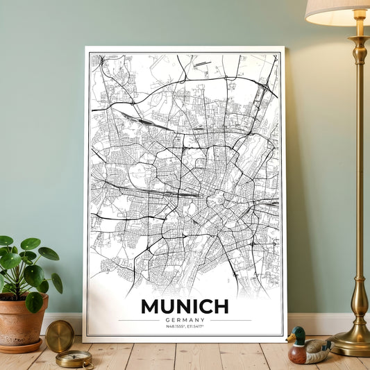 Munich Modern Map Poster